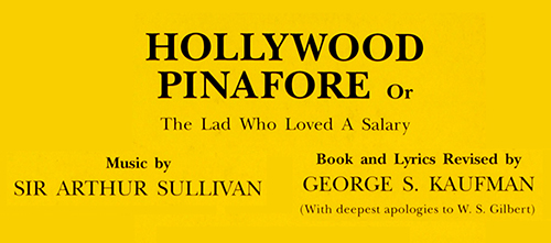 Hollywood Pinafore