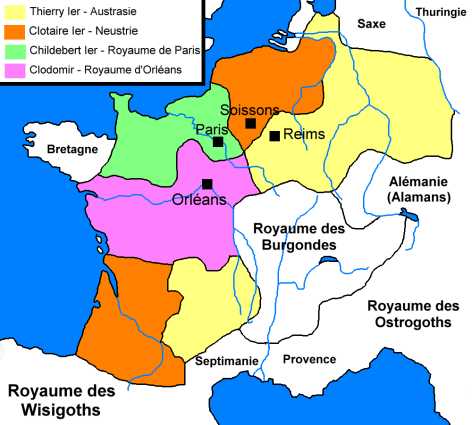 La division du Royaume de Clovis
