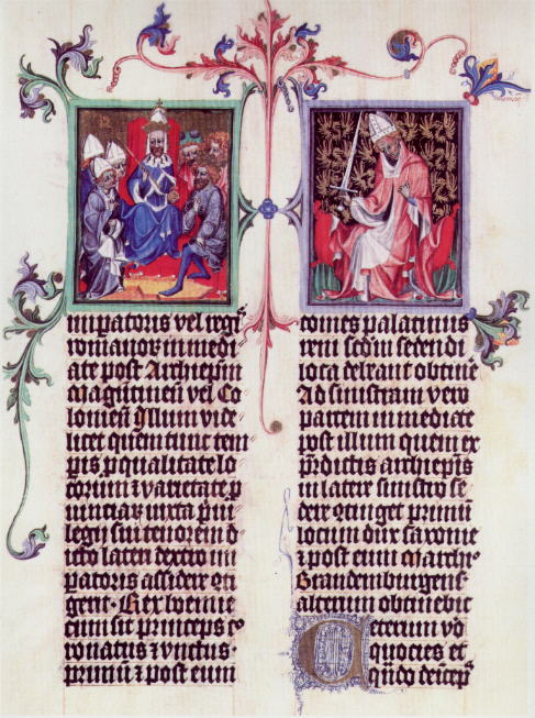 Page d'un manuscrit de la Bulle d'Or