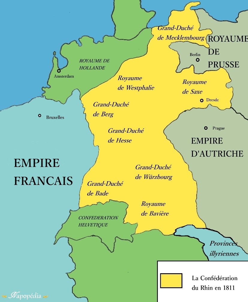 La Confédération du Rhin en 1811