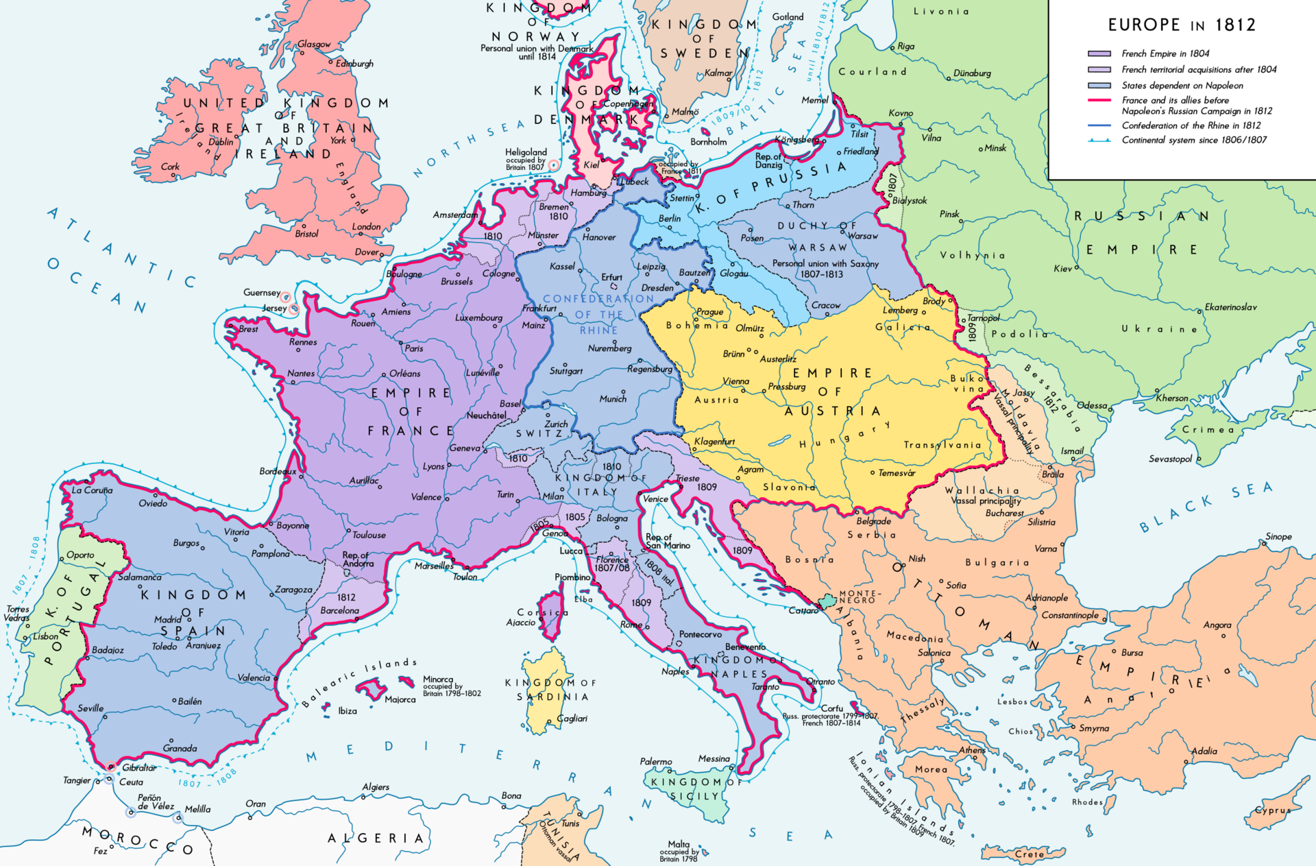 Europe en 1812