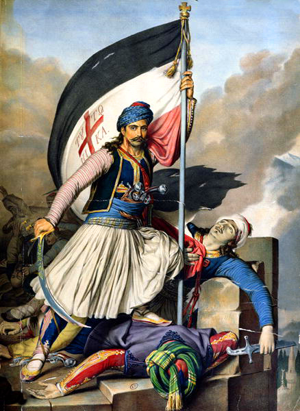 Nikolakis Mitropoulos hissant son drapeau à Salone