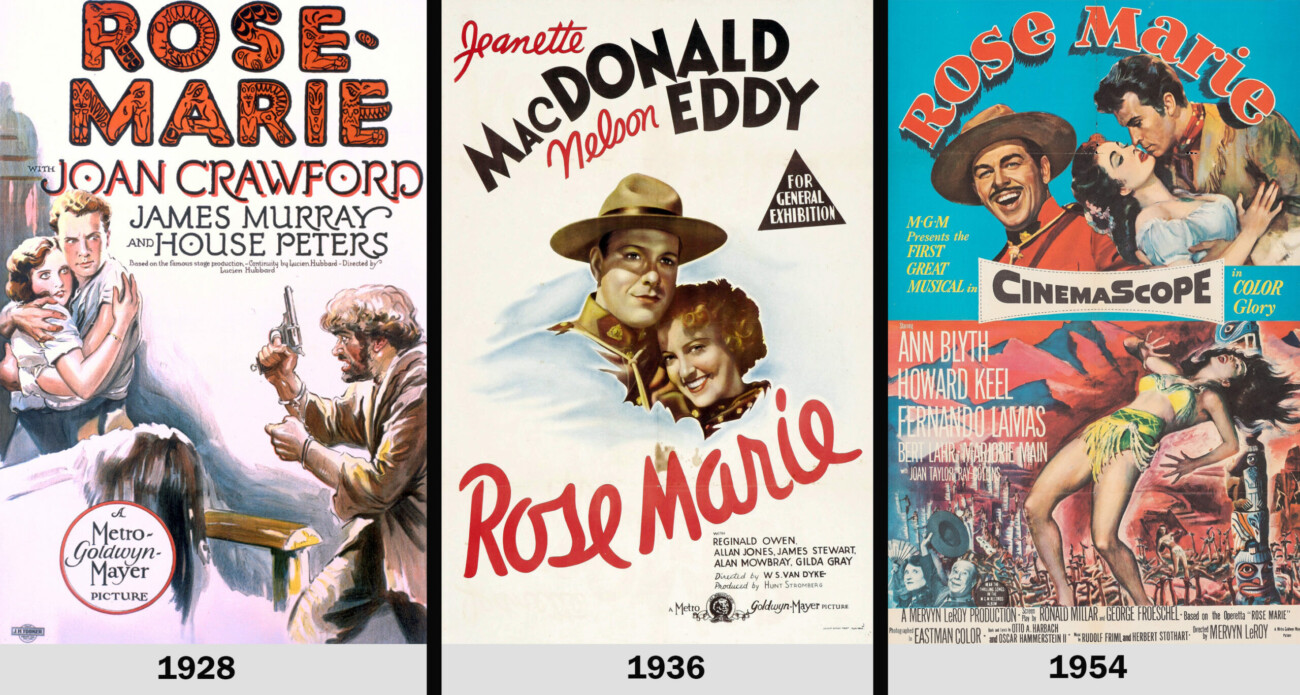 «Rose-Marie» (1924) - 3 adaptations cinéma «Rose-Marie» (1924) - 3 adaptations cinéma