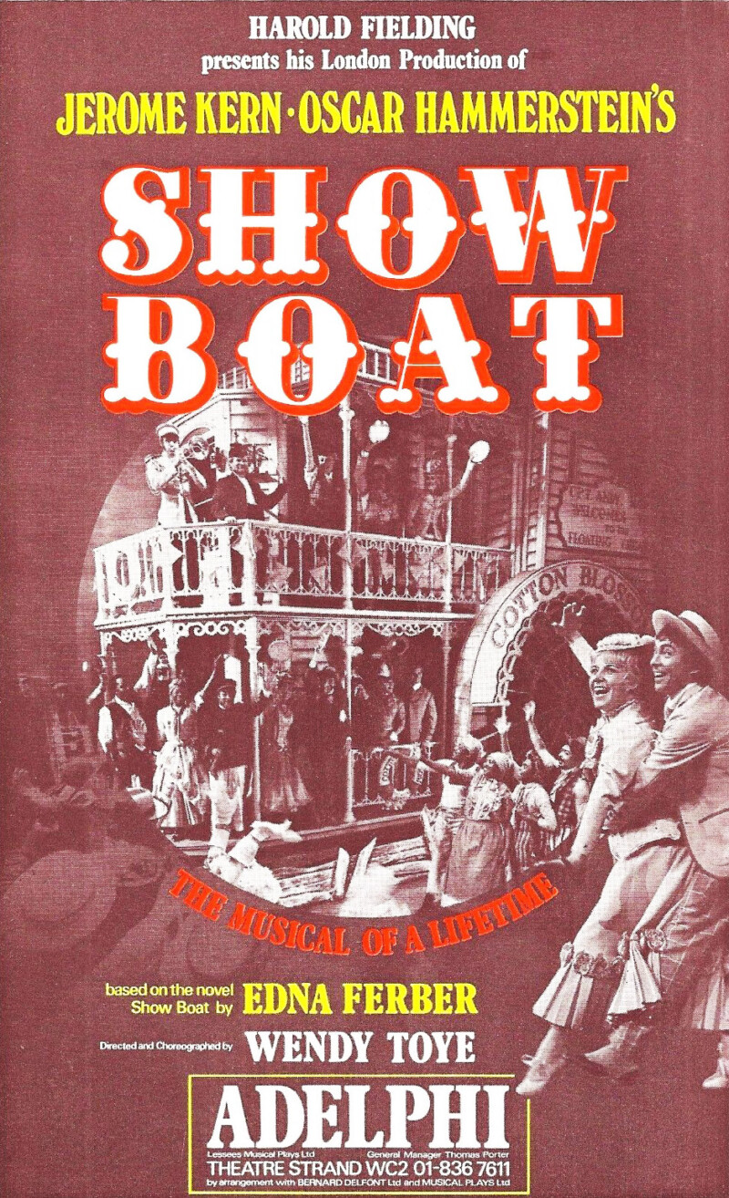 «Show Boat» - Adelphi Theatre - London (1971) Show Boat 1971 London Affiche