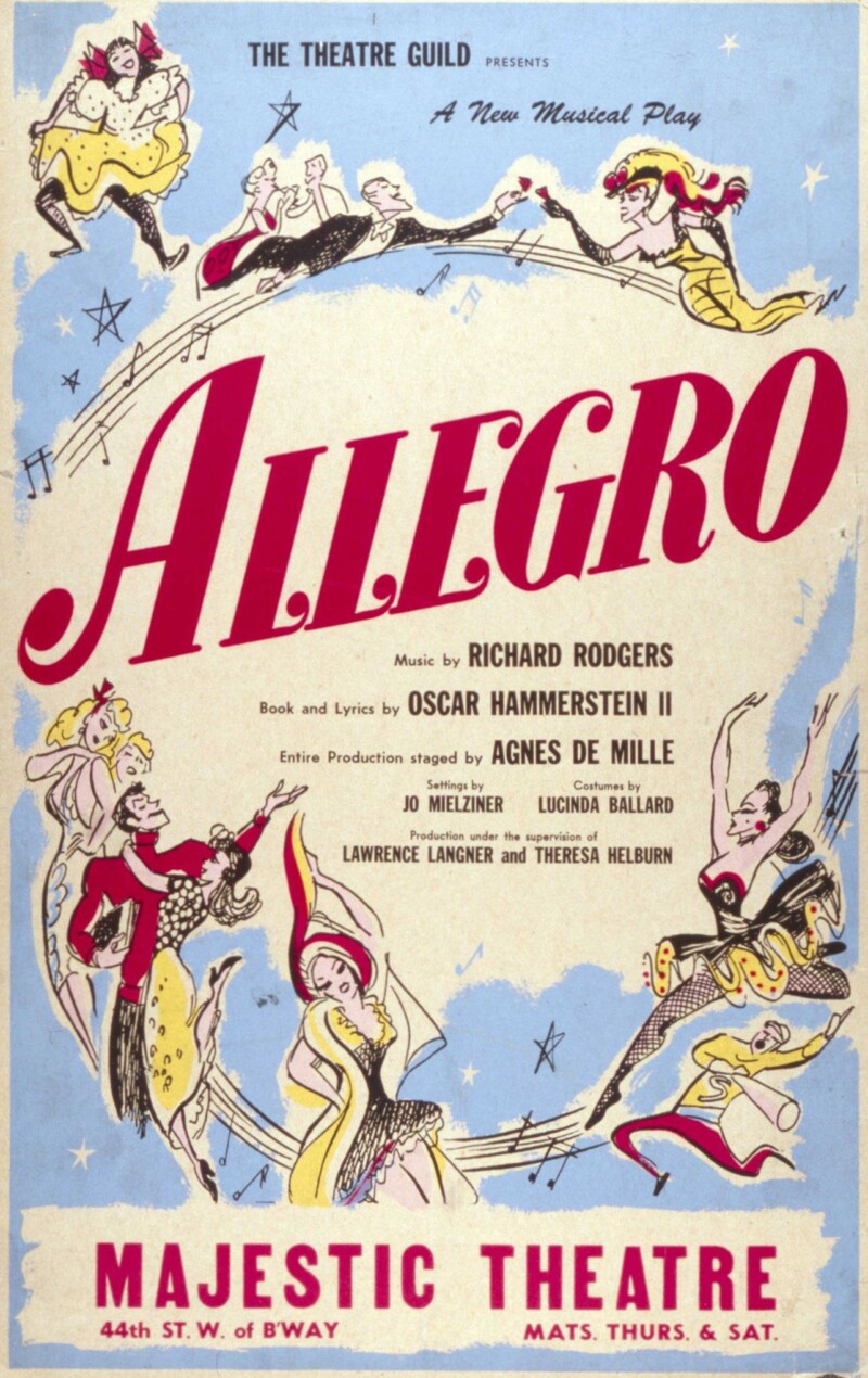 L'affiche d'«Allegro» à Broadway à la création L'affiche d'«Allegro» à Broadway à la création