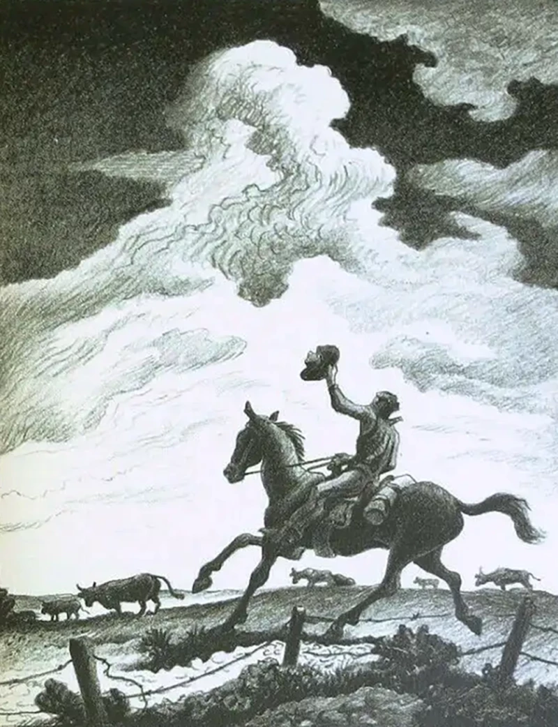 Illustration champêtre dans l'édition originale de "Green Grow The Lilacs" Illustration champêtre dans l'édition originale de "Green Grow The Lilacs"